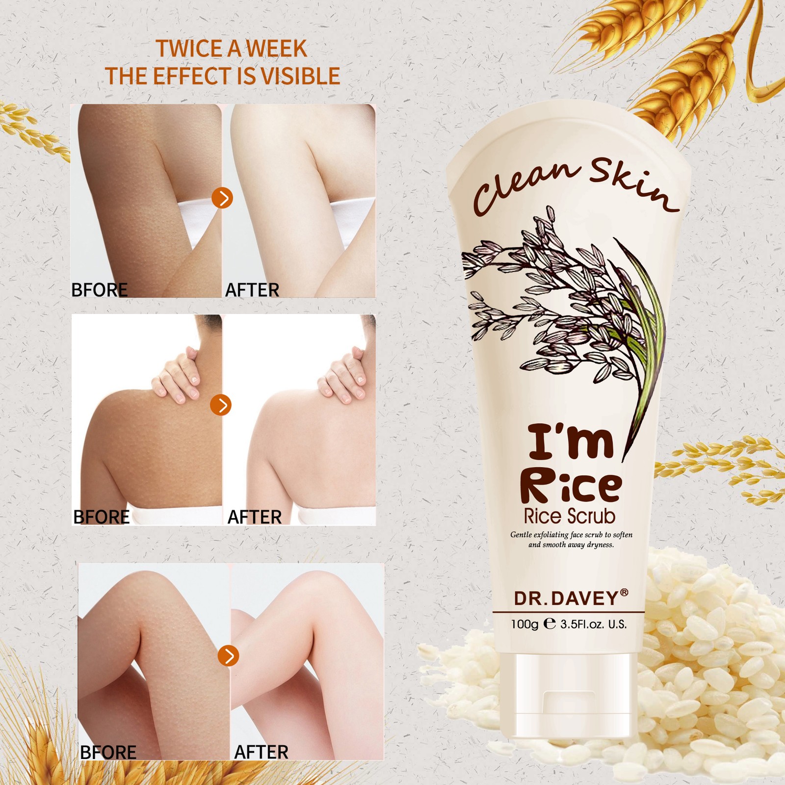 Rice scrub