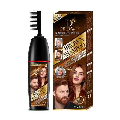  DR. DAVEY OEM ODM Fast Anti Grey Color Brown Hair Shampoo .