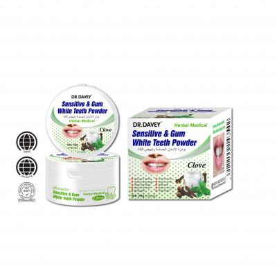  Sensitive & gum white teeth powder .