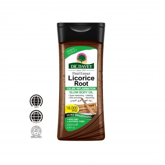  licorice root glow body oil .