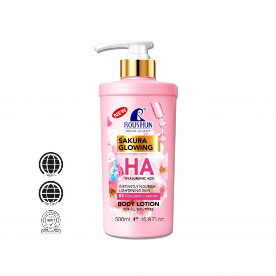  ROUSHUN Sakura Glowing HA (Hyaluronic Acid) Body Lotion .