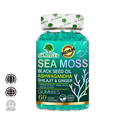 DR.DAVEY Sea Moss Gummies (with Black Seed Oil, Ashwagandha, Shilajit & Ginger) .