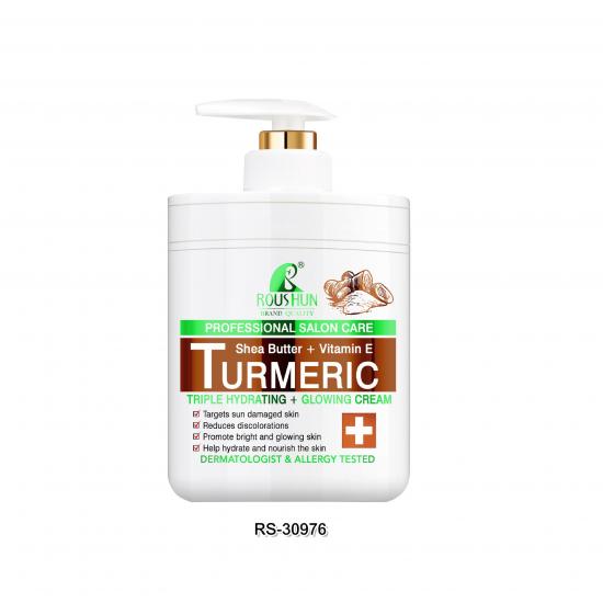  ROUSHUN Shea Butter + Vitamin E Turmeric Triple Hydrating+Glowing Body Cream .